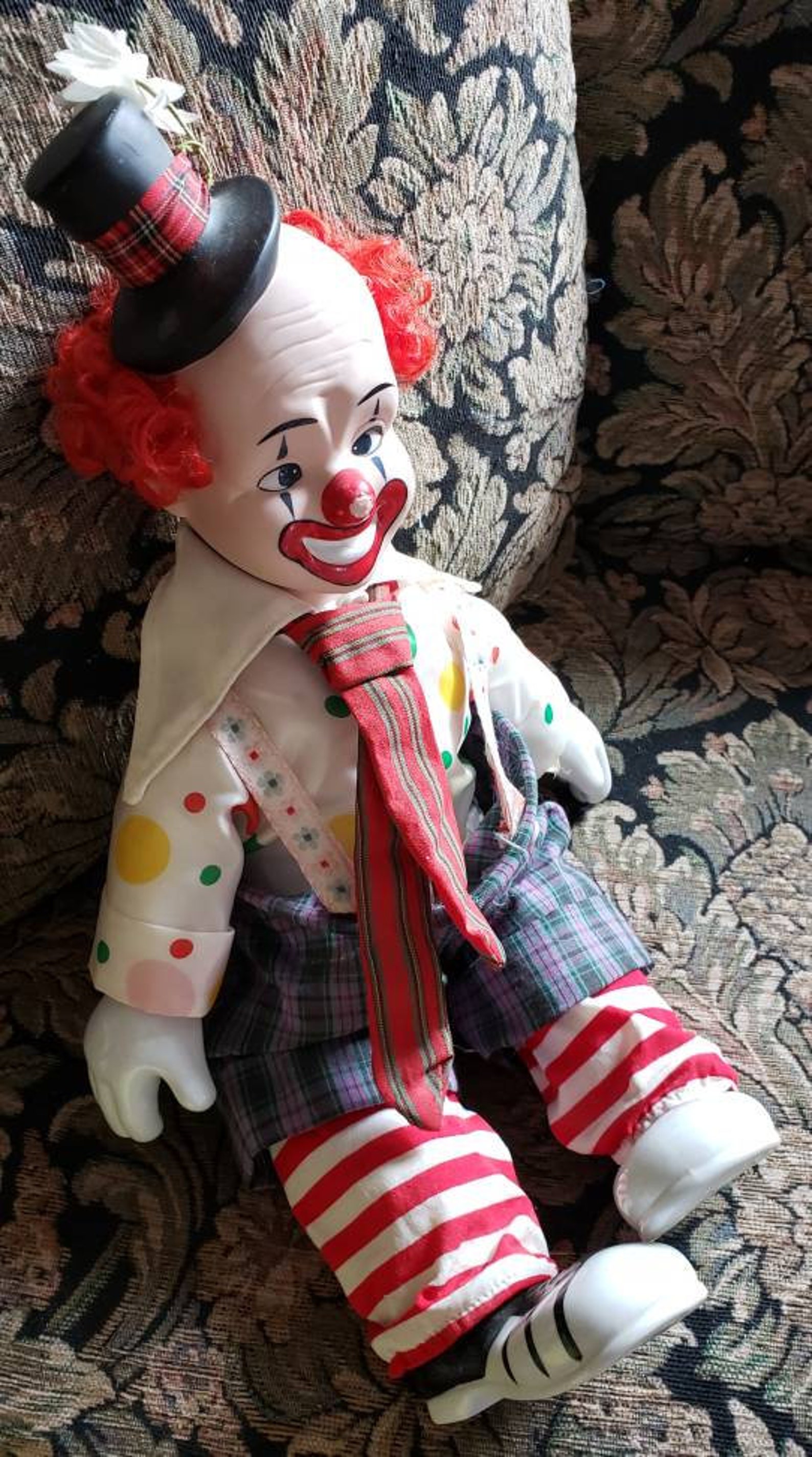 Chester The Musical Clown Porcelain Clown Musical Doll Etsy