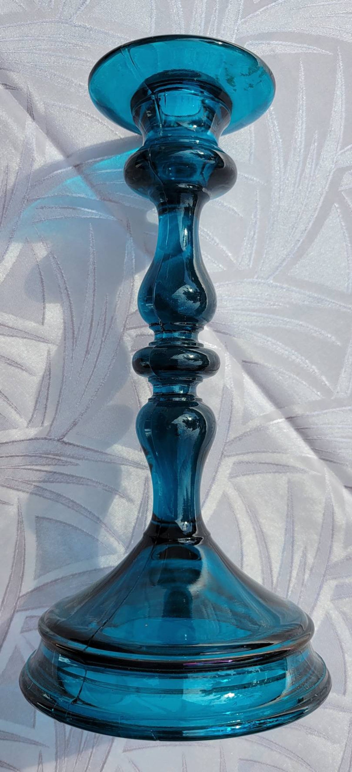 1930's Tiffin Glass 76 Candle Stick Candle Holder Etsy