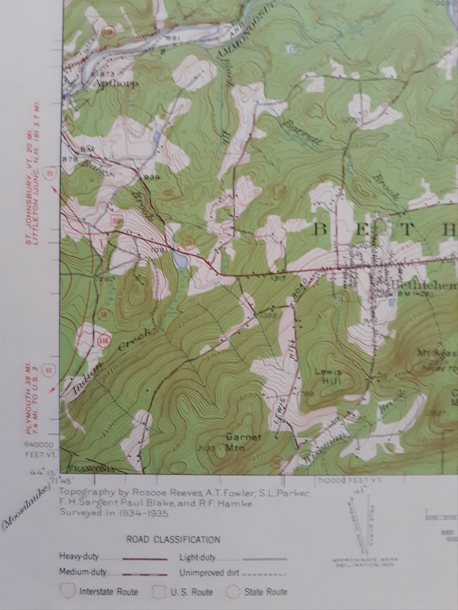 Antique Whitefield New Hampshire 1935 US Geological Survey Etsy France