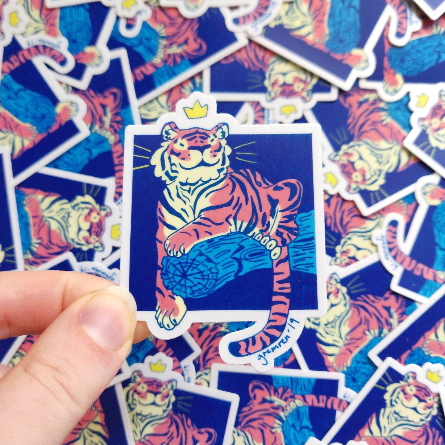 Queen Tiger Vinyl Sticker