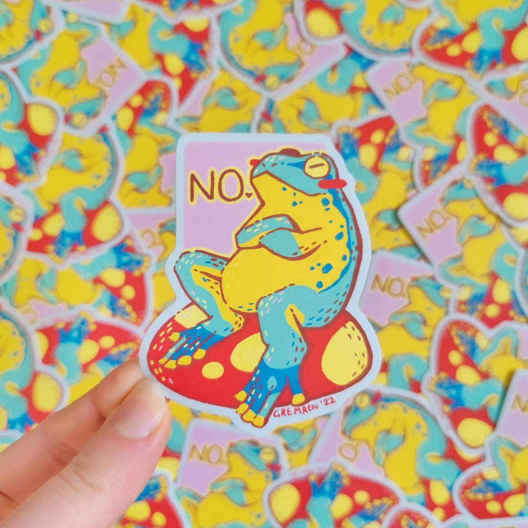 No Frog Waterproof Matte Vinyl Sticker - Etsy