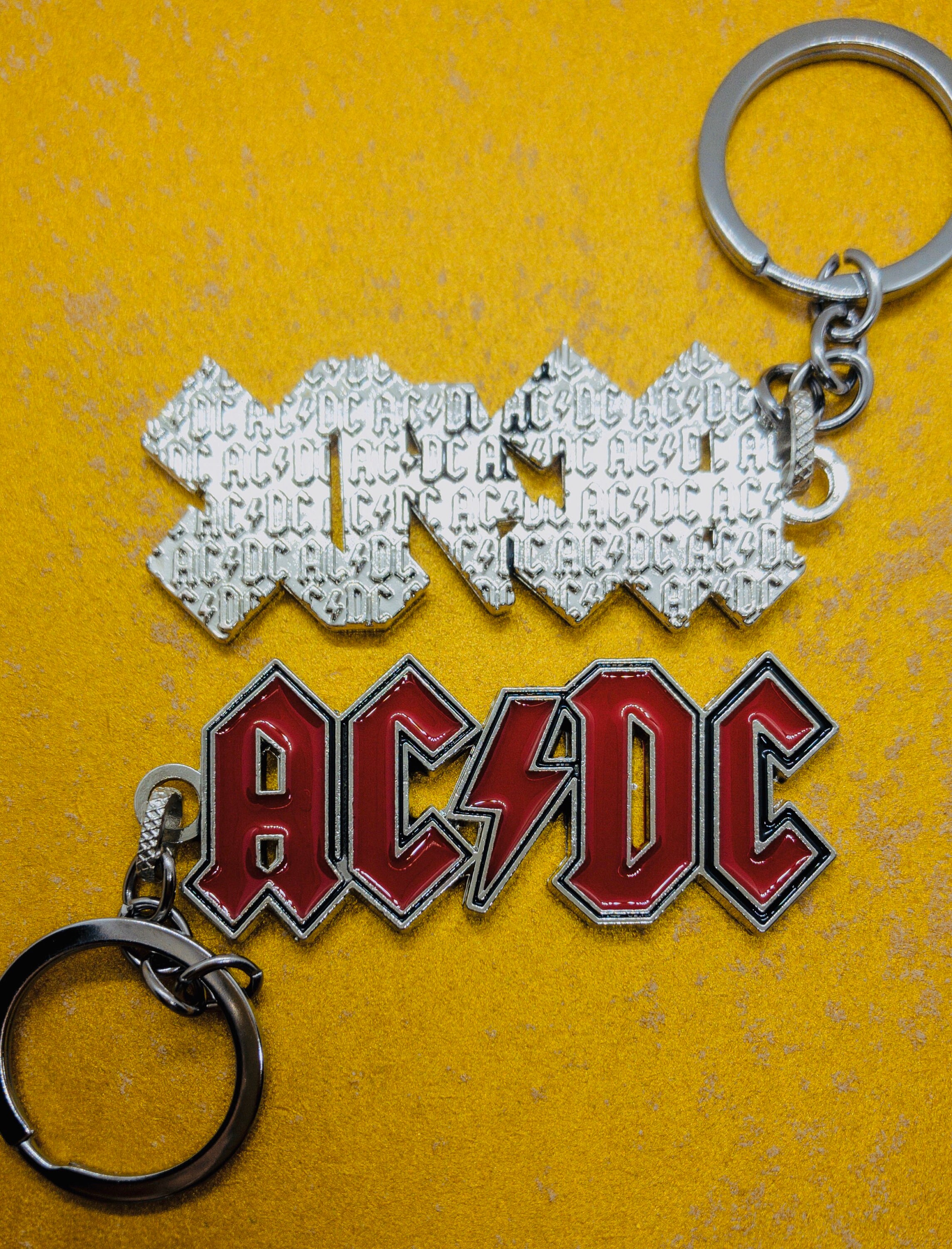 AC/DC Keychain Enamel Rock Pin ACDC Logo Band Keychain Etsy