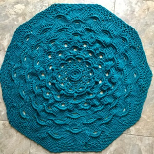 round crochet rug, doily rug, knitted rugs, housewarming gift, area rug, rug made to order