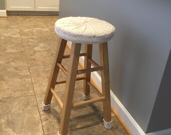Crochet Round Bar Stool Cover