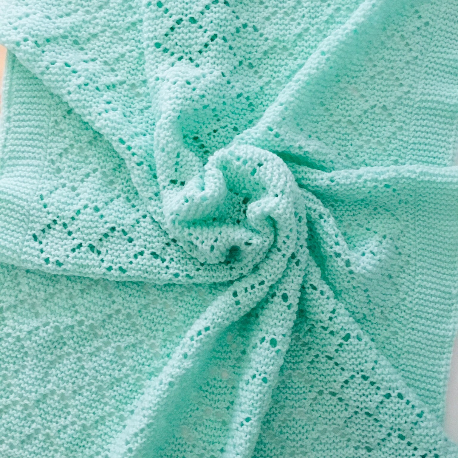 Hand Knitted Baby Blanket Gender Neutral Baby Blanket Etsy UK