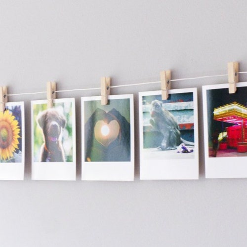 Clothespeg Photo Display Picture Hanger Wooden Clothespin Etsy