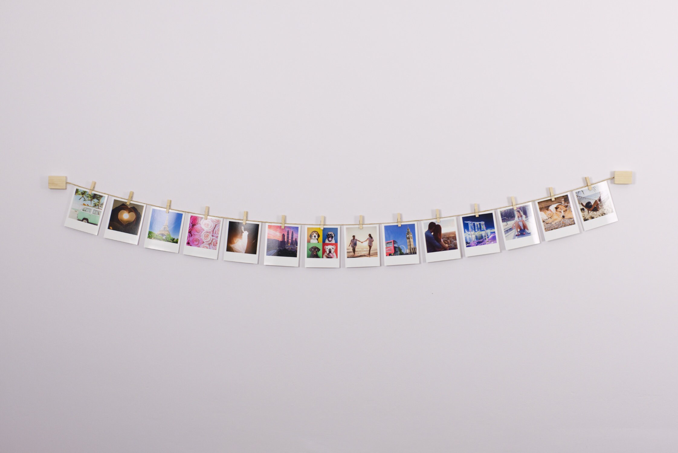 Instant Photo Display, Clothespeg Picture Hanger, Retro Photo ...