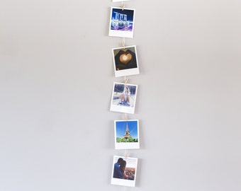 Vertical Cable Photo Display Room Decor Clothespeg Picture | Etsy