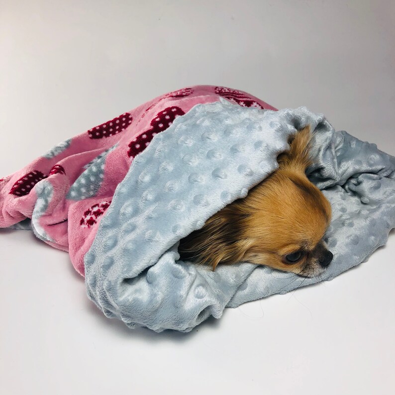 minky luxury pouch pet blanket Sleeping bag for dog and cat ANN fleece