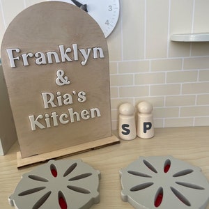 Personalised Toy Kitchen Sign | Nursery Decor | Wooden Toy Kitchen Sign | Ikea Kitchen Decor | Duktig Kitchen | Playroom Decor | Customised