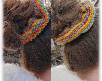 Rainbow Scrunchies Knitting Pattern