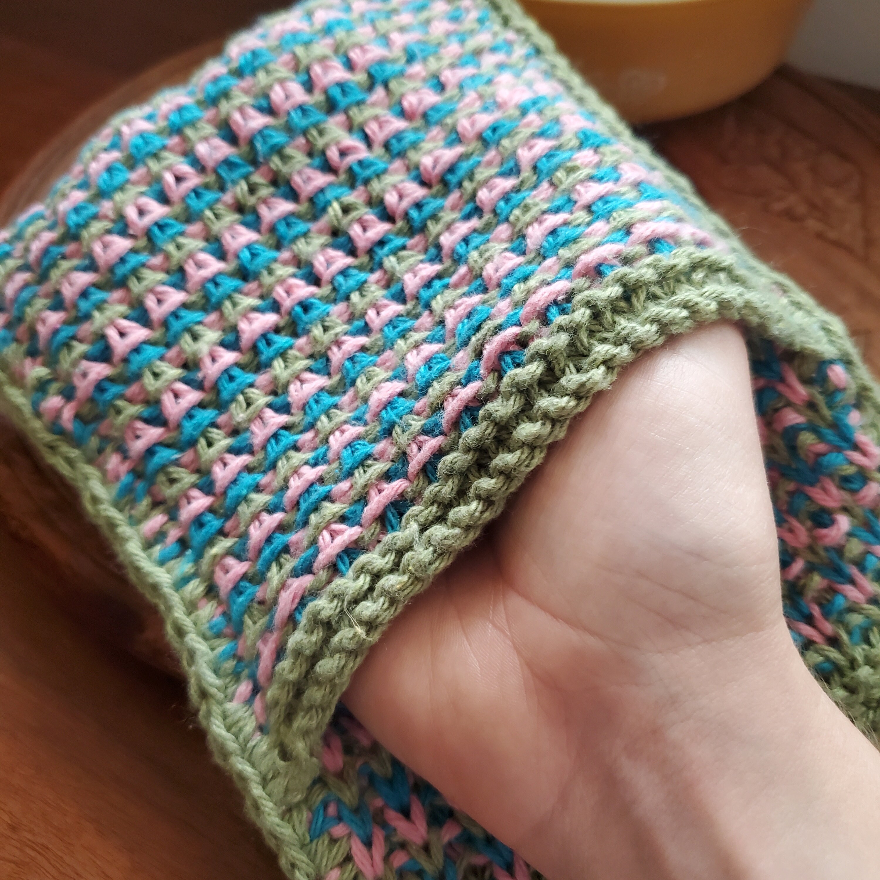 Three Color Linen Stitch Oven Mitt Knitting Pattern - Etsy