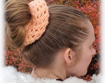 Eyelet Stitch Hair Tie Scrunchie Knitting Pattern