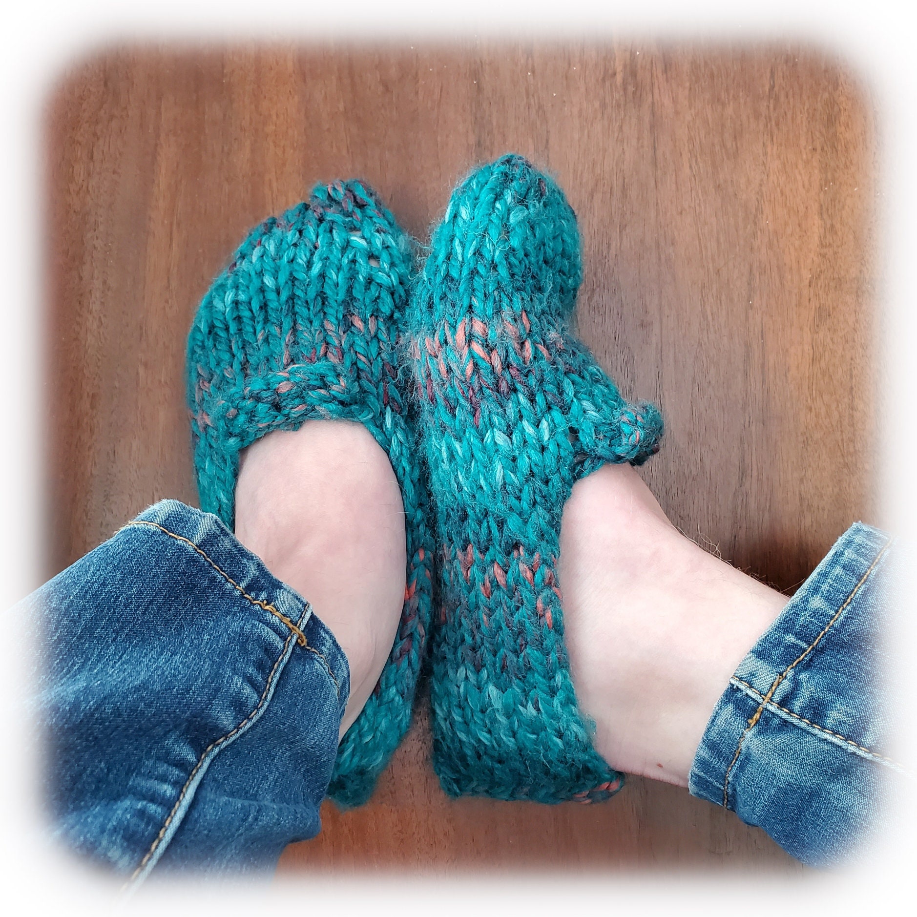 Snazzy Knitted Slippers 1 and 2 | MelsNattyKnits