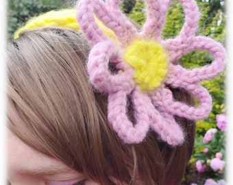 Daisy Headband Knitting Pattern