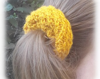 Star Stitch Hair Tie Scrunchie Knitting Pattern