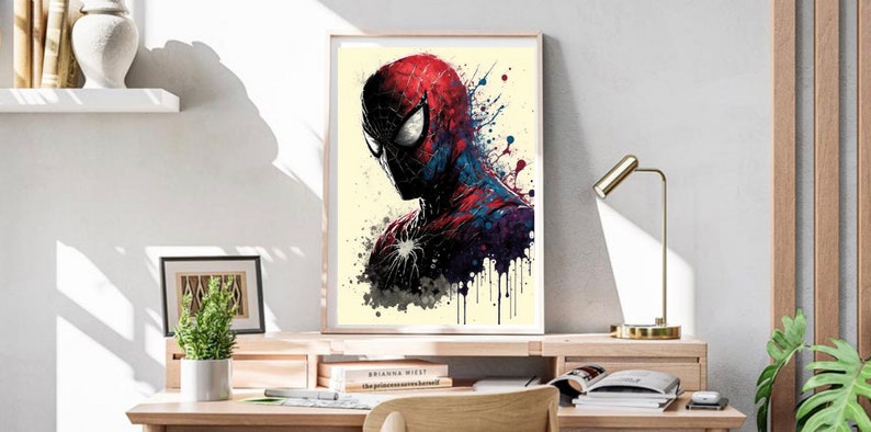 Spiderman Poster, Poster Printable, Spiderman Wall Art, Marvel Poster ...
