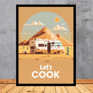Breaking Bads Poster, Breaking Bad Art, Breaking Bad Print, Serie TV, Download stampabile, Let's Cook Breaking Bad