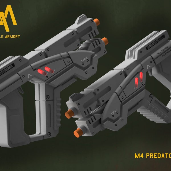 M4 Predator Pistol 3d Print Files Non-functioning Cosplay Prop Replica For Mass Effect Costume