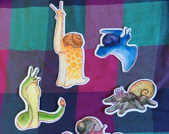 SNAILS (set of 5 stickers)