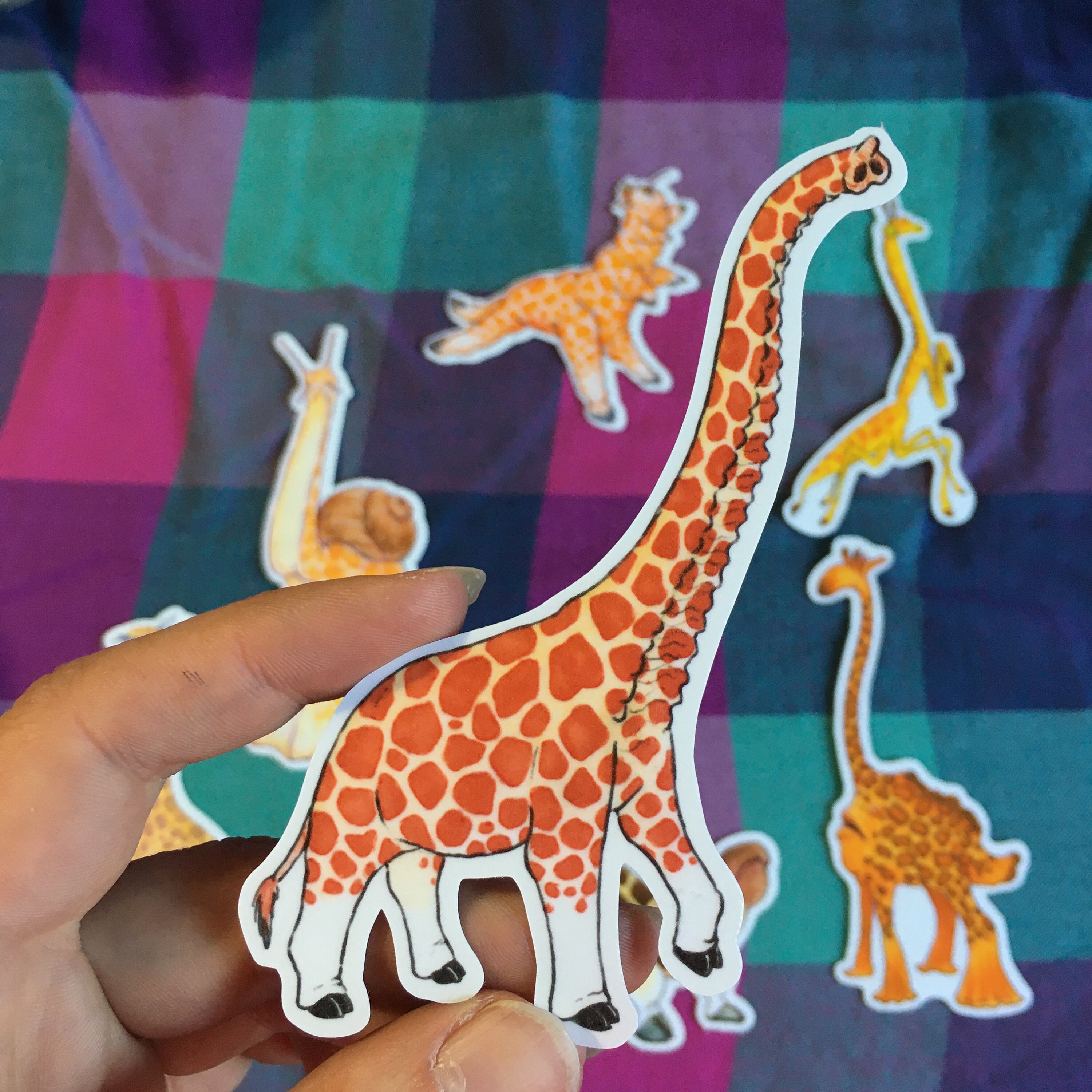 GIRAFFES (set of 7 Stickers) - Etsy