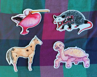 NIGHTMARE BUDDIES (set of 4 stickers)