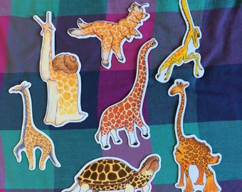 GIRAFFES (set of 7 stickers)