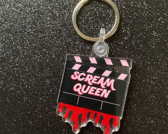Scream Queen horror keychain