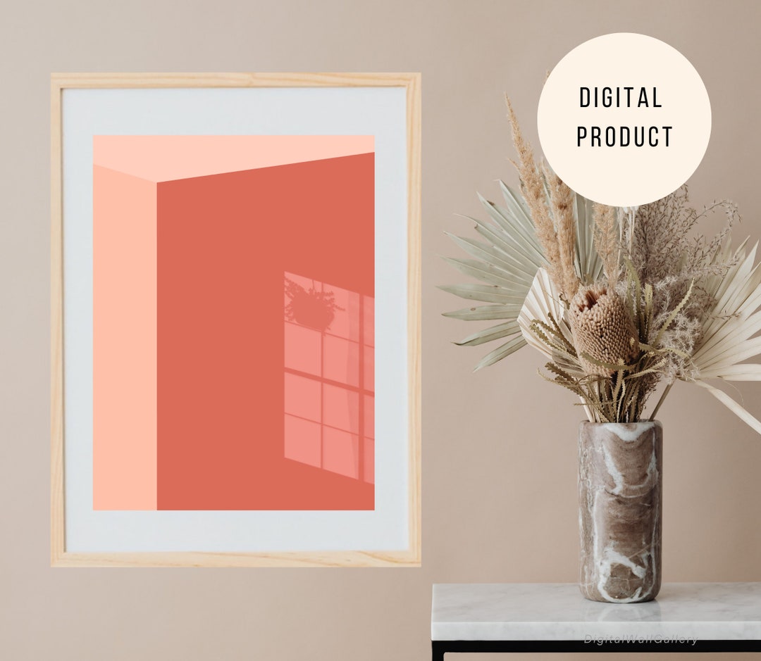Architectural Art Print, Minimalist Wall Art Print, Terracotta Wall Art ...