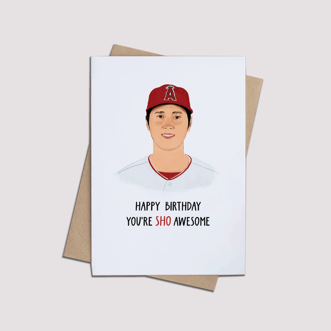Shohei Ohtani Birthday Card Los Angeles Angels Personalized - Etsy