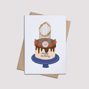 Dodgers Birthday Cake Greeting Card