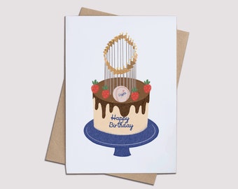 Dodgers Birthday Cake Greeting Card