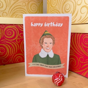 Fun and Unique Elf  Birthday Greeting Card