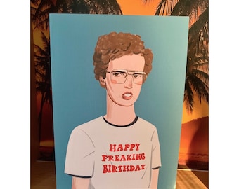 Napoleon Dynamite Birthday Celebration Card with Personalized Note