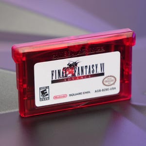 Final Fantasy VI (FF6) Advance for GBA Game Boy Advance Repro (Clear Red) Cartridge Limited