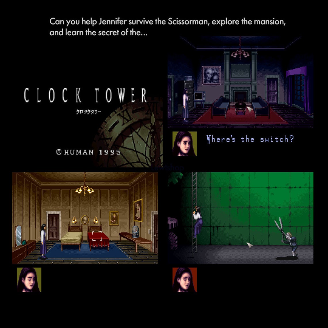 Clock Tower Super Nintendo SNES Video Game English Translation Etsy