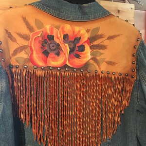 Jos Binne One of a Kind Hand Painted Deerskin Leather Jacket