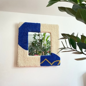 Tufted rug mirror
