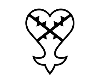 CCI159 6 in Tall Kingdom Heart Nobody Solid Car Window Vinyl Decal Sticker CCI159 6 in Tall Kingdom Heart Nobody Solid Car Window Vinyl Decal Sticker