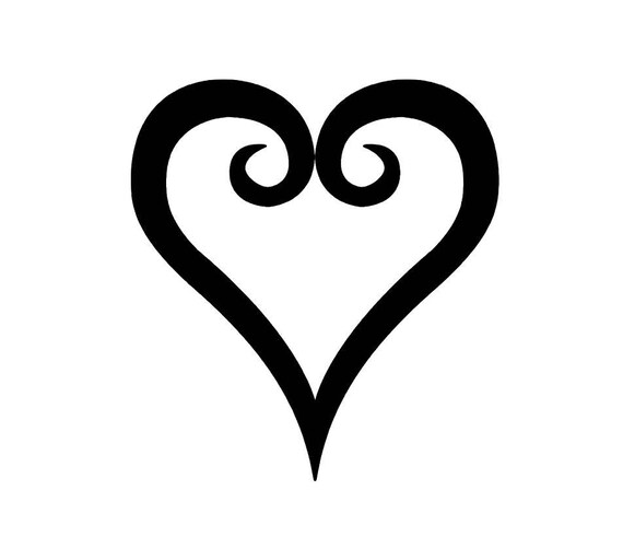Kingdom Hearts Inspired Decal Sticker Heart Emblem Symbol Etsy