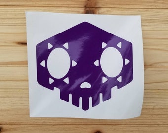 Overwatch Vinyl Decal Sticker Featuring Sombra Sugar Skull Decor