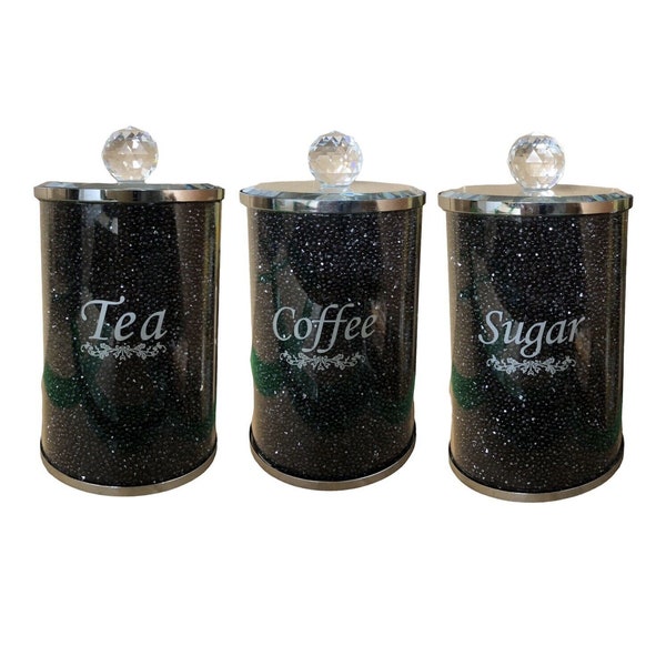 Tea Coffee Sugar Canisters Etsy