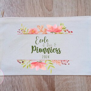 Trousse Ecole des pionniers - Fleurs aquarelle - Français/Anglais