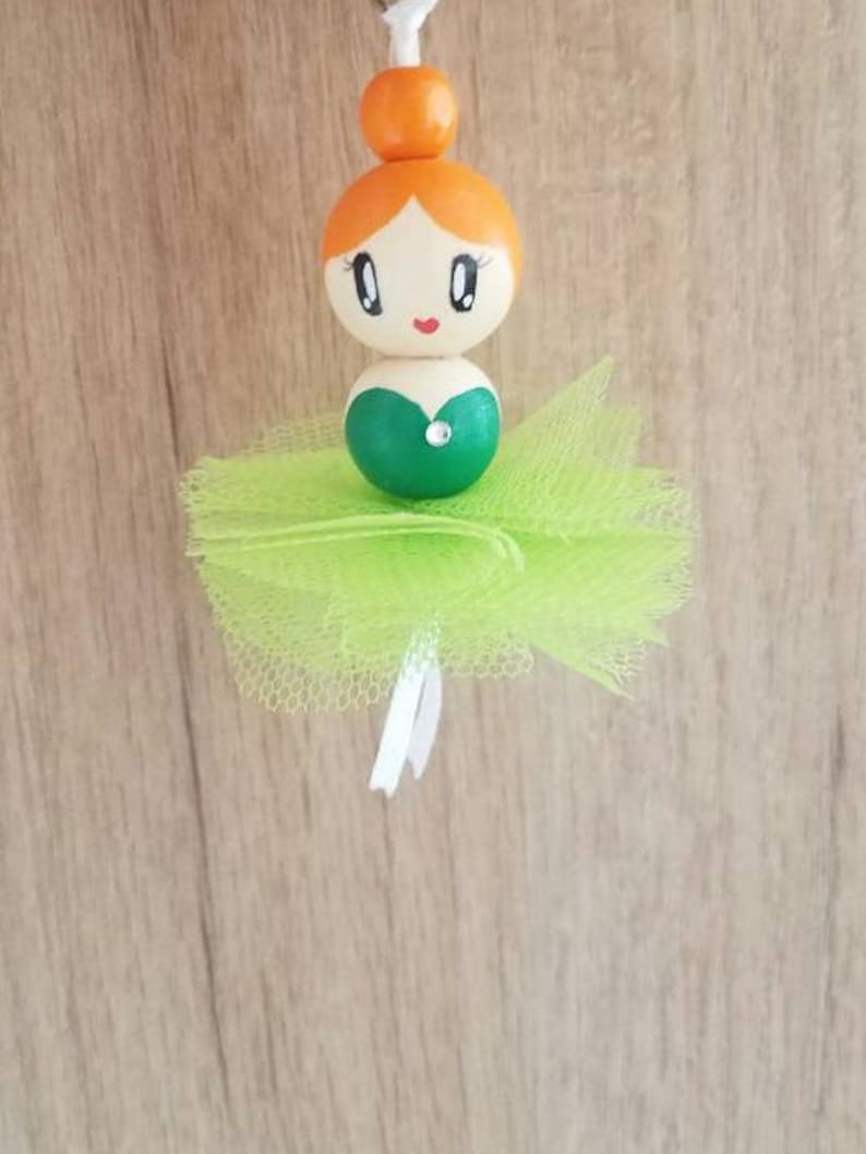 Bijoux de sac ballerine tulle vert clair / plusieurs coloris Rousse