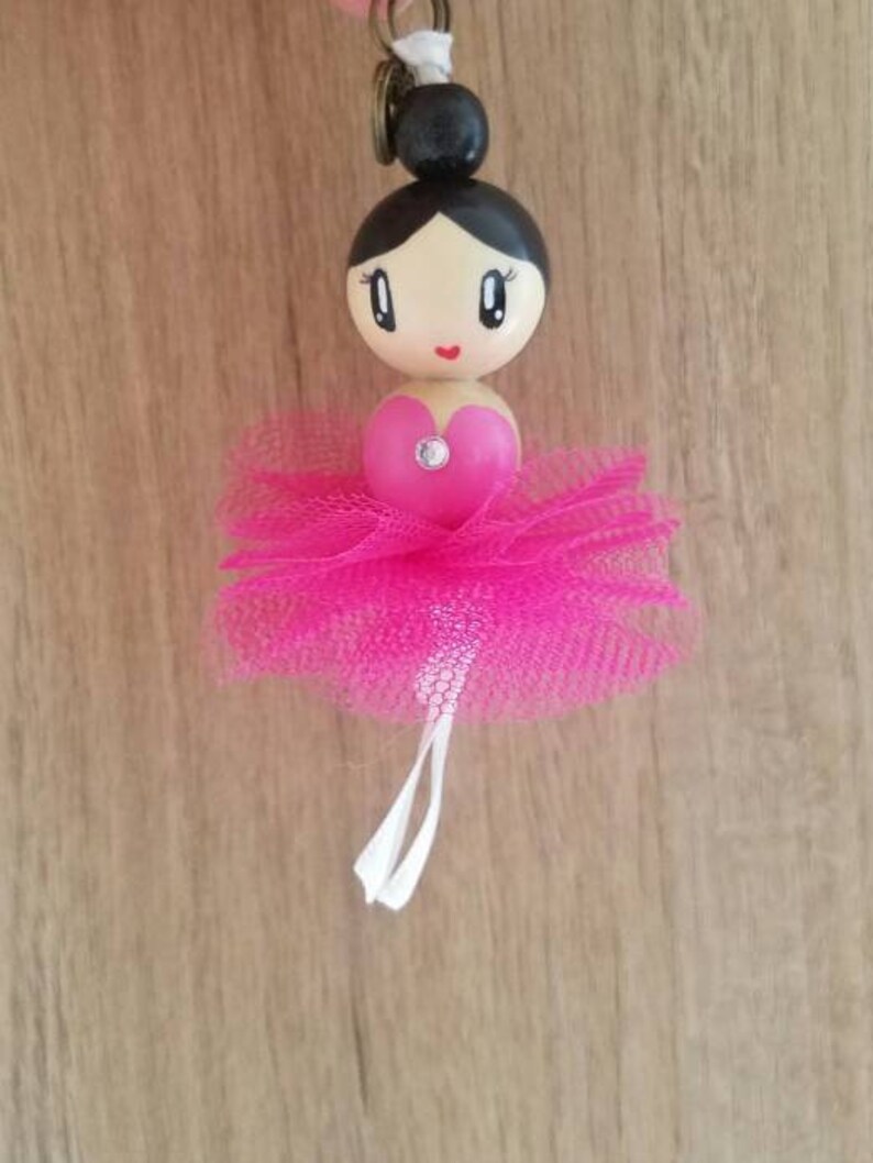 Bijoux de sac ballerine tulle rose / plusieurs coloris Brune