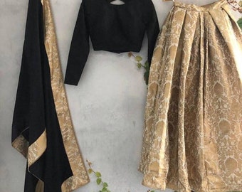 Indiase designer lehenga choli voor bruiloften Banarasi sari bruidsmeisjesjurken Indiase lehenga Pakistaanse lehenga