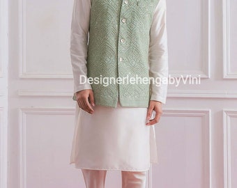 Herenkurta, kurta-pyjamaset voor mannen, Indiase kurta voor mannen, trouwoutfit voor mannen, kurta-pyjama bruiloft, Pakistaanse kurta, bruidsjonkersoutfit