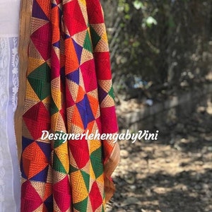 Indian Pakistani phulkari dupatta lehenga dupatta heavy dupatta velvet dupatta banarasee dupatta velvet shawl handcrafted apparels dupattas