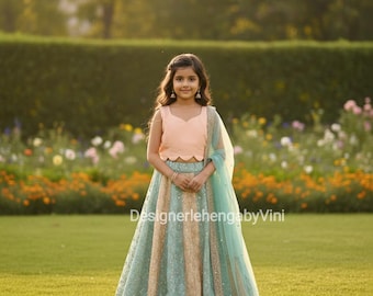 Indian pakistani lehenga choli for kids girls lehenga custom lehenga for girls pakistani dress readymade indian wear for kids lehanga skirt
