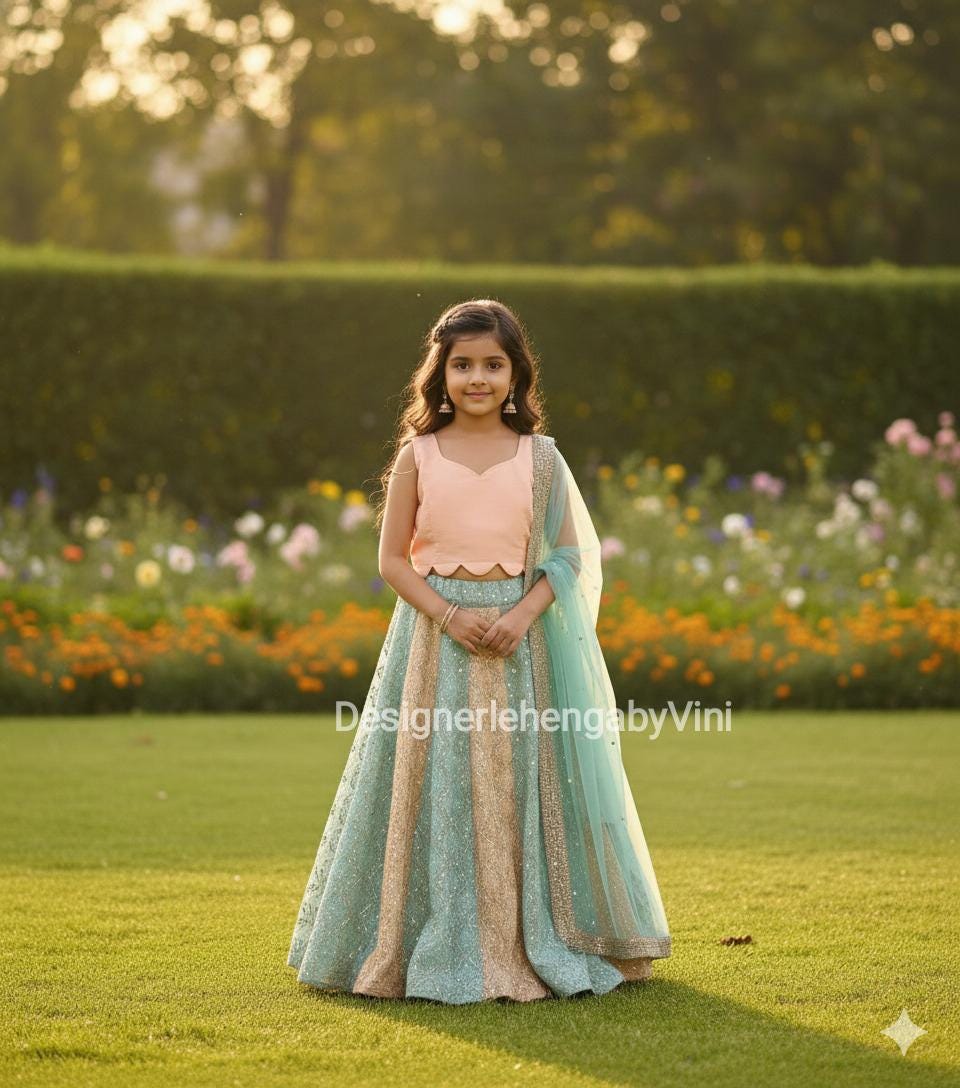 Indian pakistani lehenga choli for kids girls lehenga custom lehenga for girls pakistani dress readymade indian wear for kids lehanga skirt